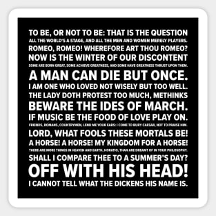 Shakespeare Quotes Sticker